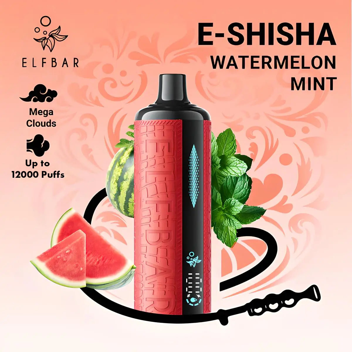 ELF BAR Vape 12000 Watermelon Mint FEENBAR ELF BAR Vape 12000 Watermelon Mint FEENBAR