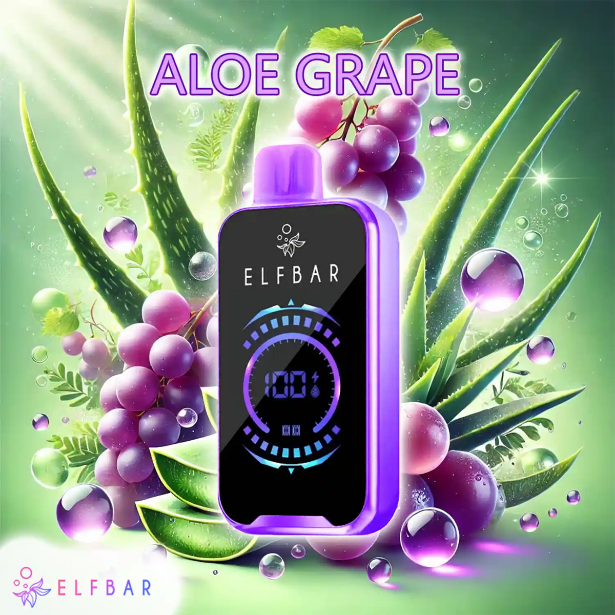 ELF BAR FS18000  Aloe Grape fr exotische Frische  FEENBAR